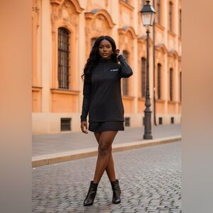 Adidas Womens Terrex Multi Half Zip Long-Sleeve T-Shirt Black 1X